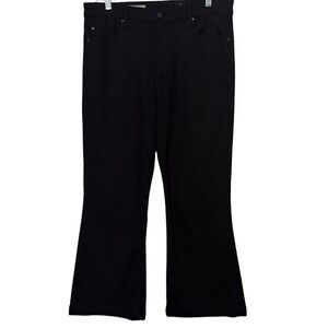 AG Adriano Goldschmied Black The Janis High Rise Crop Flare Jeans Womens 32